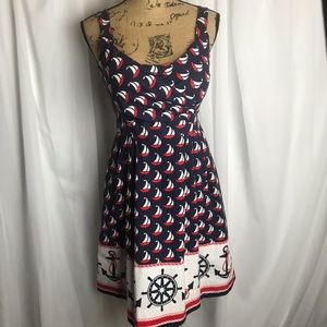 Anthropologie Postmark Windward Sailboat Dress